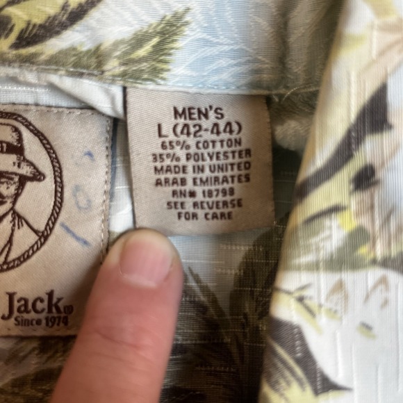 Vintage Panama Jack Men's Large Hawaiian Floral Button-Up Shirt - Picture 5 of 7